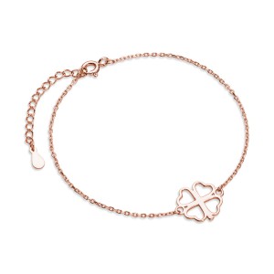 Bratara argint cu trifoi cu patru foi placata cu aur roz DiAmanti Z1701BRG-DIA (Argint 925‰ 1,2 g.) Bratara argint cu trifoi cu patru foi placata cu aur roz DiAmanti Z1701BRG-DIA (Argint 925‰ 1,2 g.)